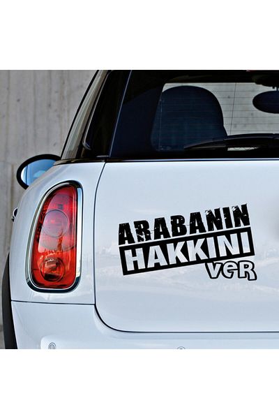 MIGNATIS Give The Right of the Car Autocolant pentru vehicul și perete 25 cm - negru