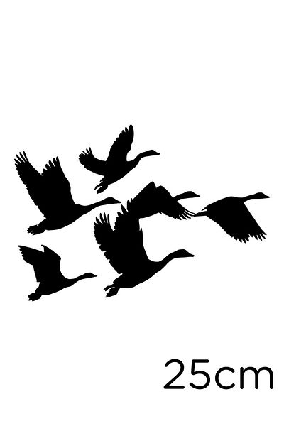 MIGNATIS Autocolant Paste Storks Flying in Flock 25cm - Negru