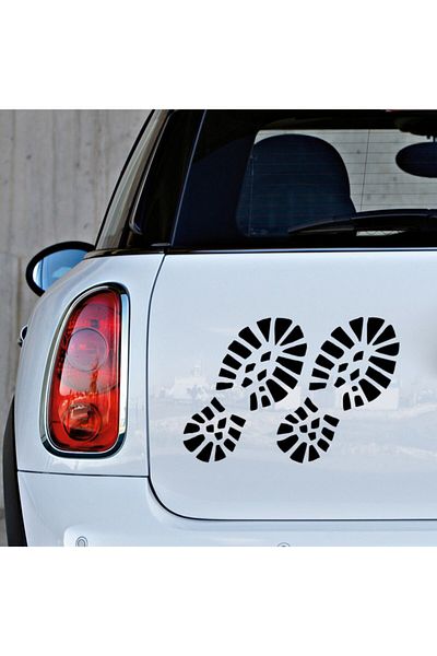 MIGNATIS Două perechi de pantofi Amprente Etichetă Autocolant Lipire 25cm - Negru