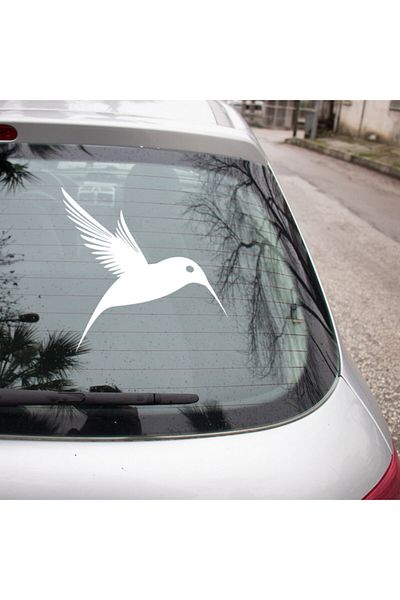 MIGNATIS Autocolant Pasăre Ciocănitoare în copac 25cm - Alb