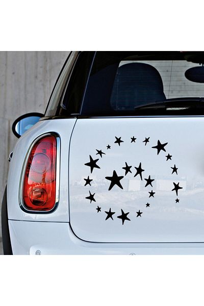MIGNATIS Autocolant Stele care se rotesc unul în jurul celuilalt 25cm - Negru