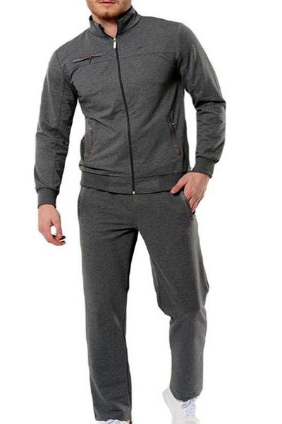 Marco Ferry Sparkling Anthracite Men's Turtleneck Tracksuit Set (battal Boy)(19130)