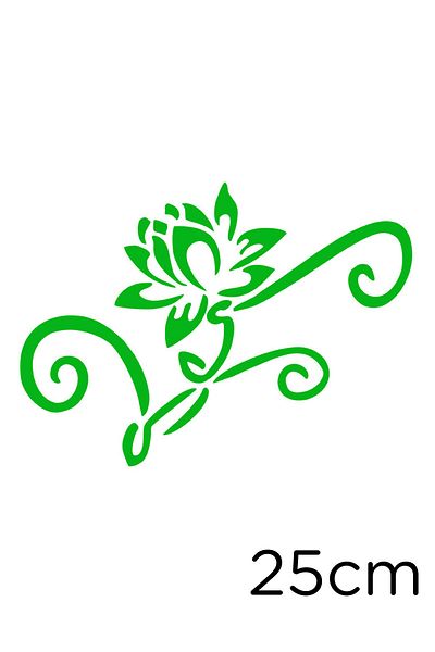 MIGNATIS Green Water Lily Flower Wide Large Leaf Sticker - 25cm