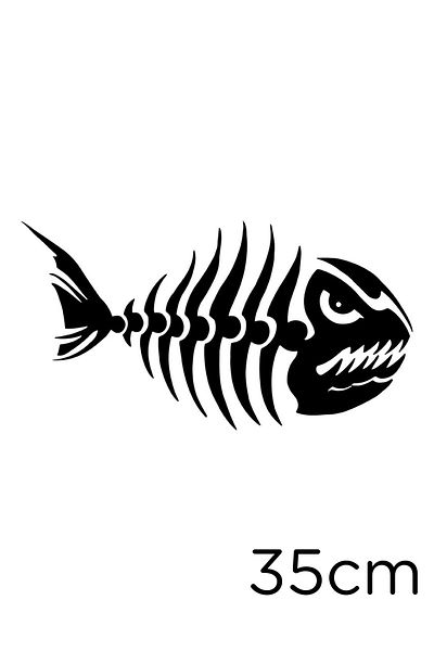 MIGNATIS Autocolant autocolant cu oase zdrobite cu pește 35 cm - negru