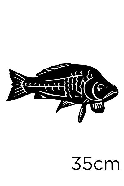 MIGNATIS Pește plutitor care se lipsește autocolant de perete 35 cm - negru