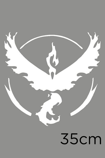 MIGNATIS Autocolant Flying Phoenix pentru Vehicul și Perete 35cm - Alb