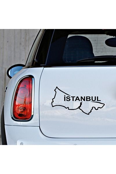 MIGNATIS Harta Istanbul Lipire autocolant pentru vehicul și perete 35cm - negru