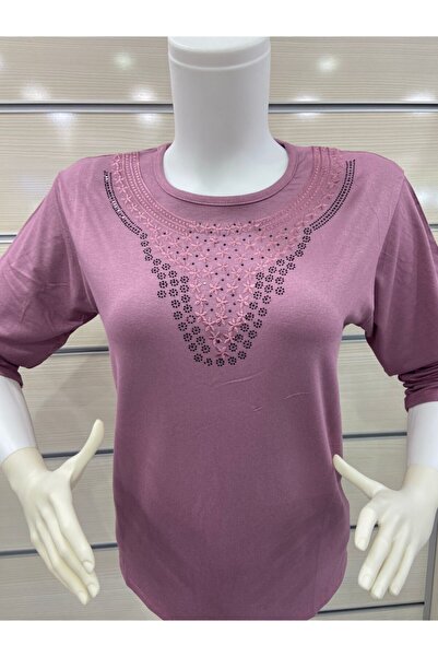 Nacar Uzunkollu Anne Penye Buluz Rahat Kesim