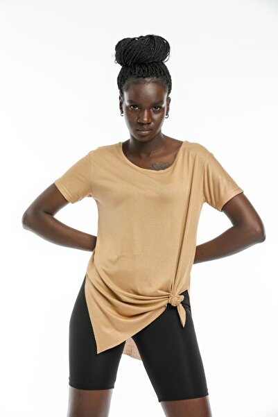 The Base Tricou de damă, bej, din țesătură de viscoză, cu decolteu rotund