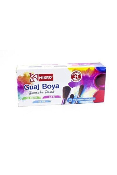 Mikro Guaj Boya Şişe 10 Renk 20 ml Gj-10