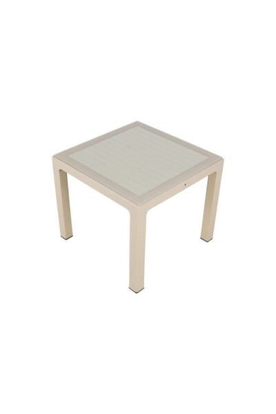 Mandella 90x90 Elit Rattan Masa (CAMLI) Çölbeji
