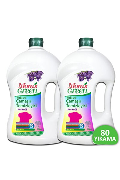 Mom's Green 2'li Set Bitkisel Çamaşır Temizleyici Renkliler 2 Adet -80 Yıkama