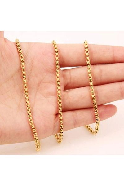 The Collection Men's Yellow Gold Steel Chain Necklace