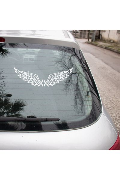 MIGNATIS Autocolant cu aripi mari pe scară largă 35 cm - alb