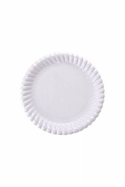 sevinç süs White Plastic Plate 25 Pieces (22cm)