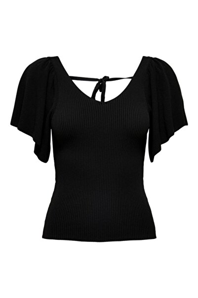 ONLY Kadın Siyah Kısa Kollu Bluz 15203888