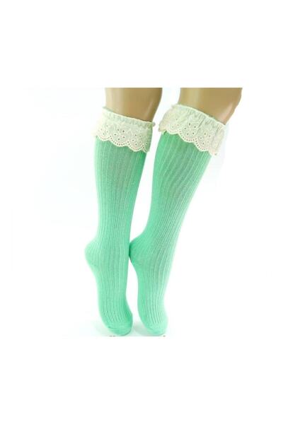 ÖZDEMİR Children's Lace Knee-Cuff Socks