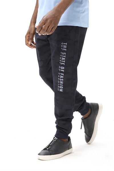 Giyim Dünyası Ανδρικό Skinny Leg Camouflage Pogi Φούτερ Navy Blue 2471