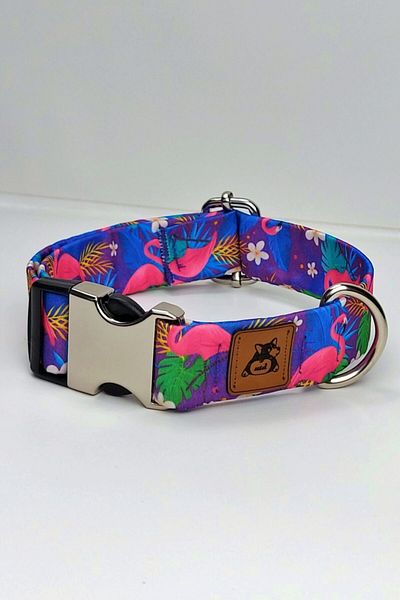 UTDpet Flamingo Dog Collar Midlite