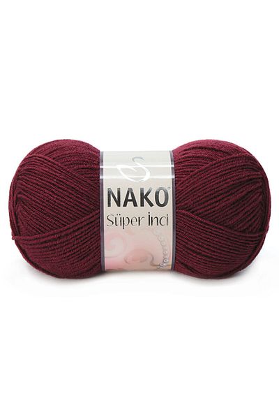 NAKO Super Inci 00999 (Claret Red) Πλεκτό Χειροποίητο Σπάτσο/μαλλί 5 Τεμάχια