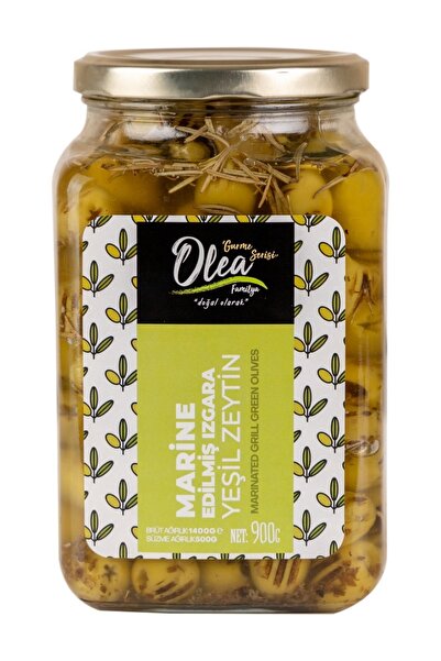 Olea Familya Marine Edilmiş Yeşil Zeytin Izgara 900 gr