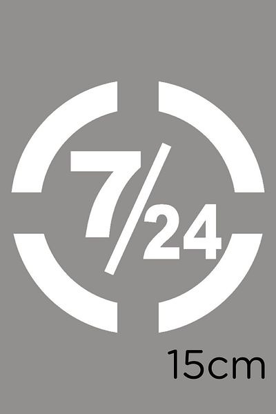 New Jargon 7-24 Pastă autocolant cu inscripții deschise 15cm - Alb