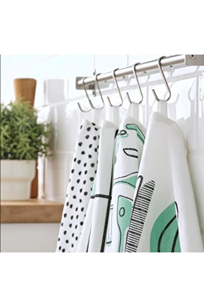 IKEA Rınnıg Beyaz Yeşil Kurulama Bezi