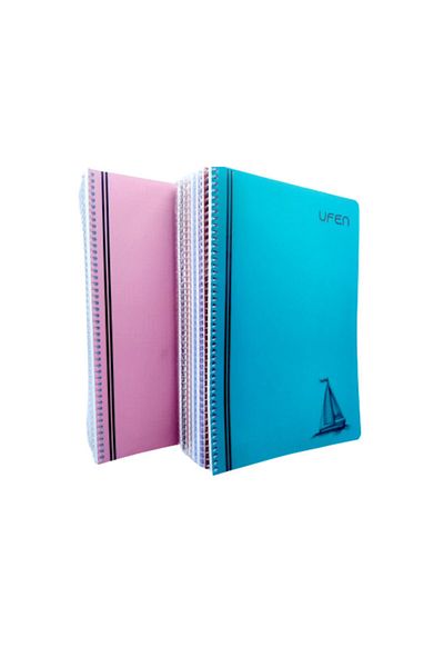 UFEN Spiral School Notebook A4 24 Pieces 72 Sheets 12 Lines and 12 Squares