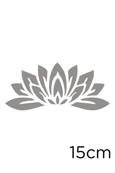 New Jargon 15cm Gray Lotus Flower Leaf Sticker - Gluing