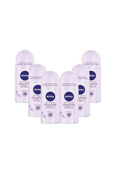 NIVEA Double Effect Mor Düşler Roll On Kadın 50 ml*6 Adet Paket