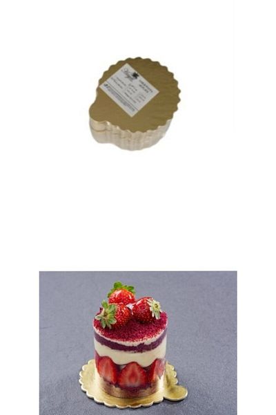 Hayal Aksesuar Slice Round Cake Mat Thick Handkerchief 100 Pieces Gold 11 Cm