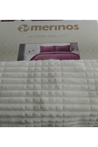 Merinos طقم بطانية مودرن لاين عظمة مزدوجة