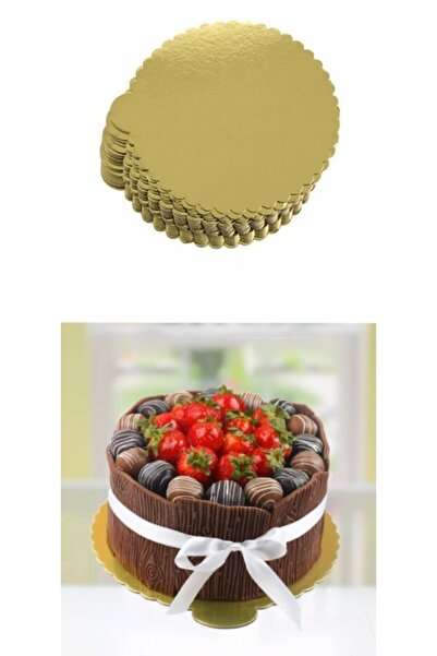 Hayal Aksesuar Pasta Altlığı Mendili 50 Adet Gold Ince 22 Cm