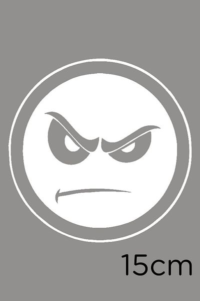New Jargon Autocolant Emoji într-un cilindru cu aspect dur și tensiune 15 cm - alb