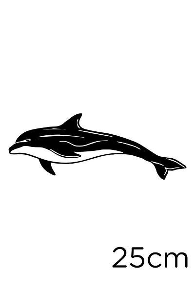 New Jargon Autocolant Dolphin care se deplasează spre stânga 25cm - Negru