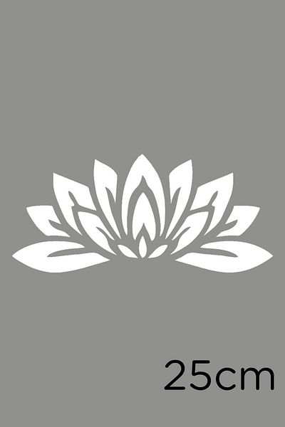 New Jargon Autocolant cu frunze mari late cu flori de lotus alb de 25 cm