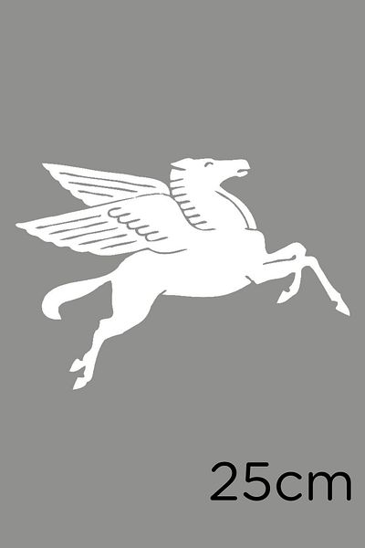 New Jargon Autocolant Pegasus Icon Cal Zburător - Pastă albă de 25 cm