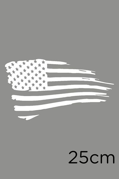 New Jargon Autocolant cu efect de vechime pentru steagul american 25cm - alb