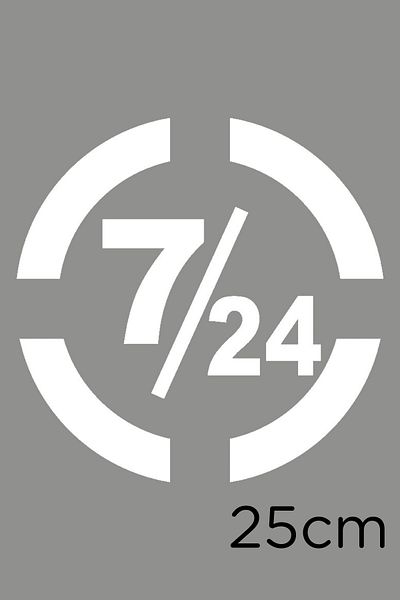 New Jargon 7-24 Pastă autocolant cu inscripții deschise 25cm - Alb