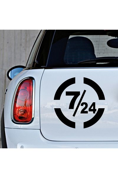 New Jargon 7-24 Pastă autocolant cu inscripții pentru ușă 25cm - Negru