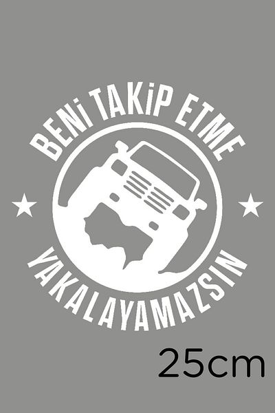 New Jargon Autocolant pentru mașină Don't Follow Me You Can't Catch Me 25cm - Alb