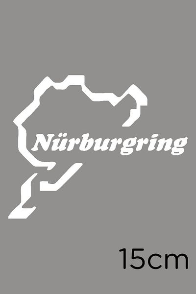 New Jargon Autocolant Harta Nurburgring pentru usi laterale auto 15cm - alb