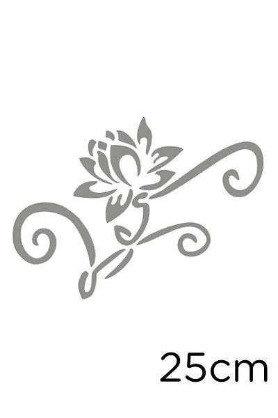 New Jargon Wide Large Leaf Water Lily Flower Sticker Paste 25cm - Gray