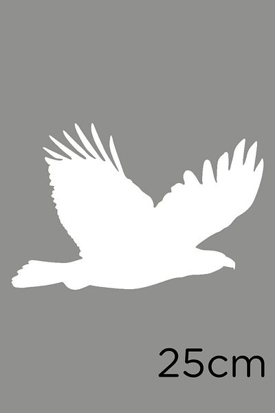 New Jargon Autocolant Rebel Eagle care decolează și zboară 25 cm - alb