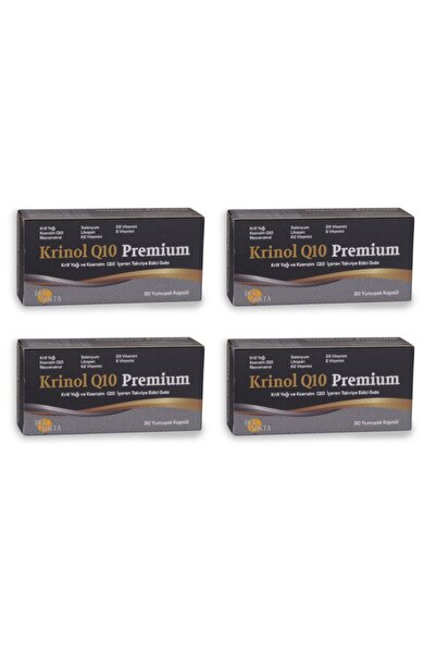 Q10 Premium - Krill Yağı Ve Koenzim Q10 - 30 Kapsül - 4 Kutu