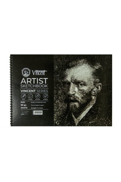Vincent Vıncent Artıst Sketchbook Whıte 90gr 25x35 15 Sayf