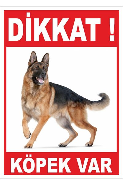 Dekotacım تحذير يوجد كلب ديكوتا ورقة 25x35 سم. 25x35 سم.