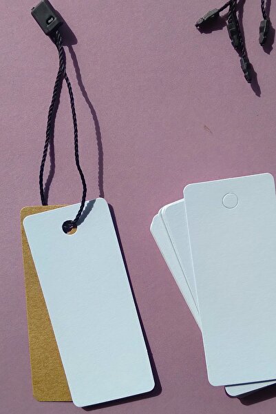 Dekorden ملصق كرافت/أبيض مع سلسلة زيبلوك، 100 قطعة