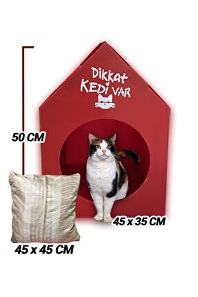 Pati Mama Minderli Kirmizi Kedi Evi Buyuk Boy 50x45x35 Cm Kedi Kulubesi Canlar Icin Sicak Yuva Fiyati Yorumlari Trendyol