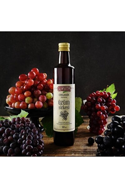 Gurvita Organik Üzüm Sirkesi (500 Ml)
